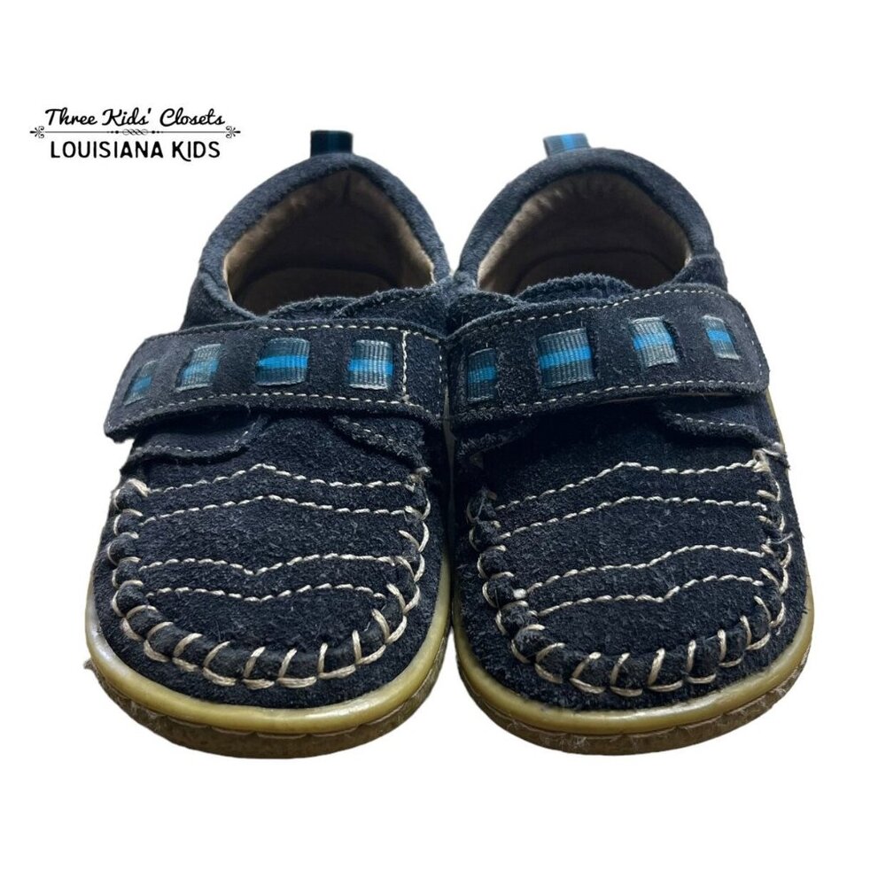 Livie & Luca Sz 5 Blue Suede Leather Toddler Shoes